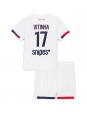 Paris Saint-Germain Vitinha #17 Vieraspaita Lasten 2025-26 Lyhythihainen (+ shortsit)